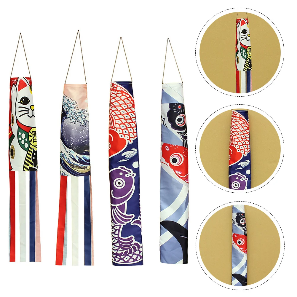 

Windsock Flag Japanese Streamer Hanging Carp Koinobori Wind Flags Garden Outdoor Restaurant Decorative Kite Decor Windsocks