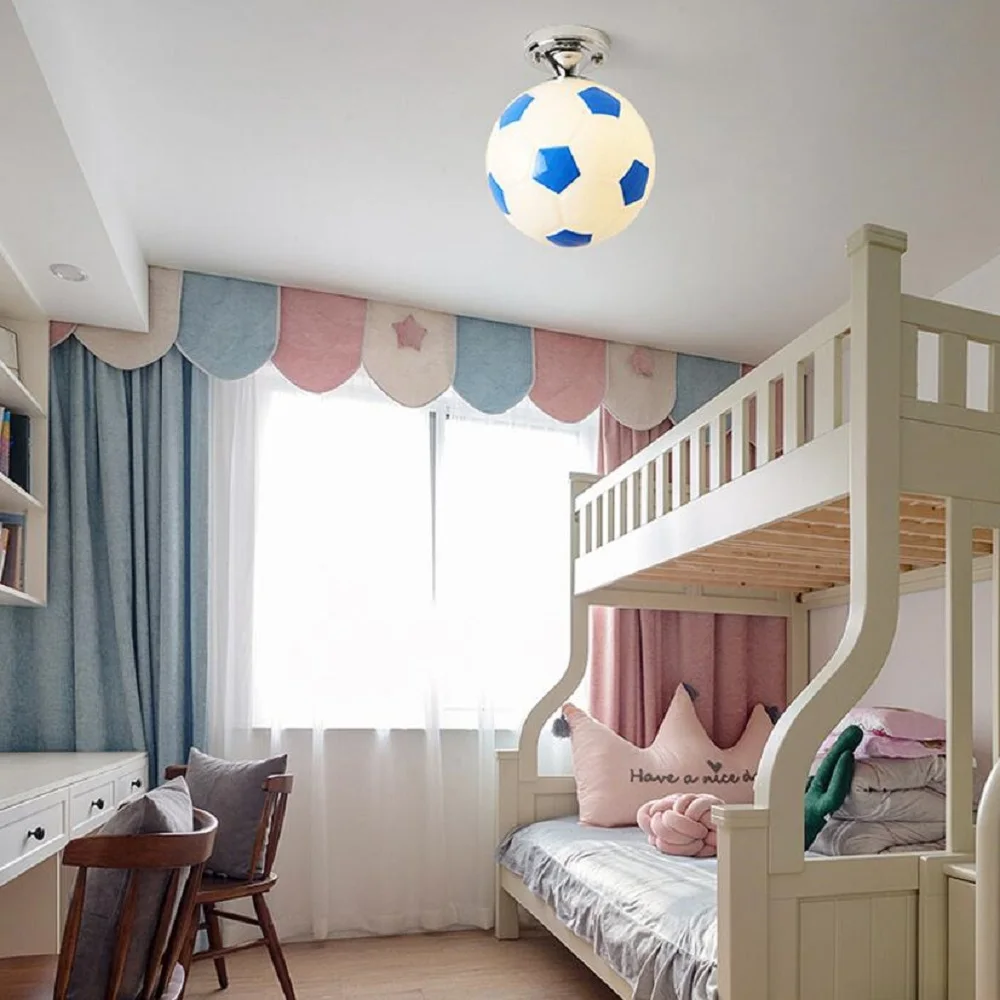 Светильник для бара, светильник для детской футбольной команды, креативное украшение для спальни, светильник для потолка, мяч, футбол