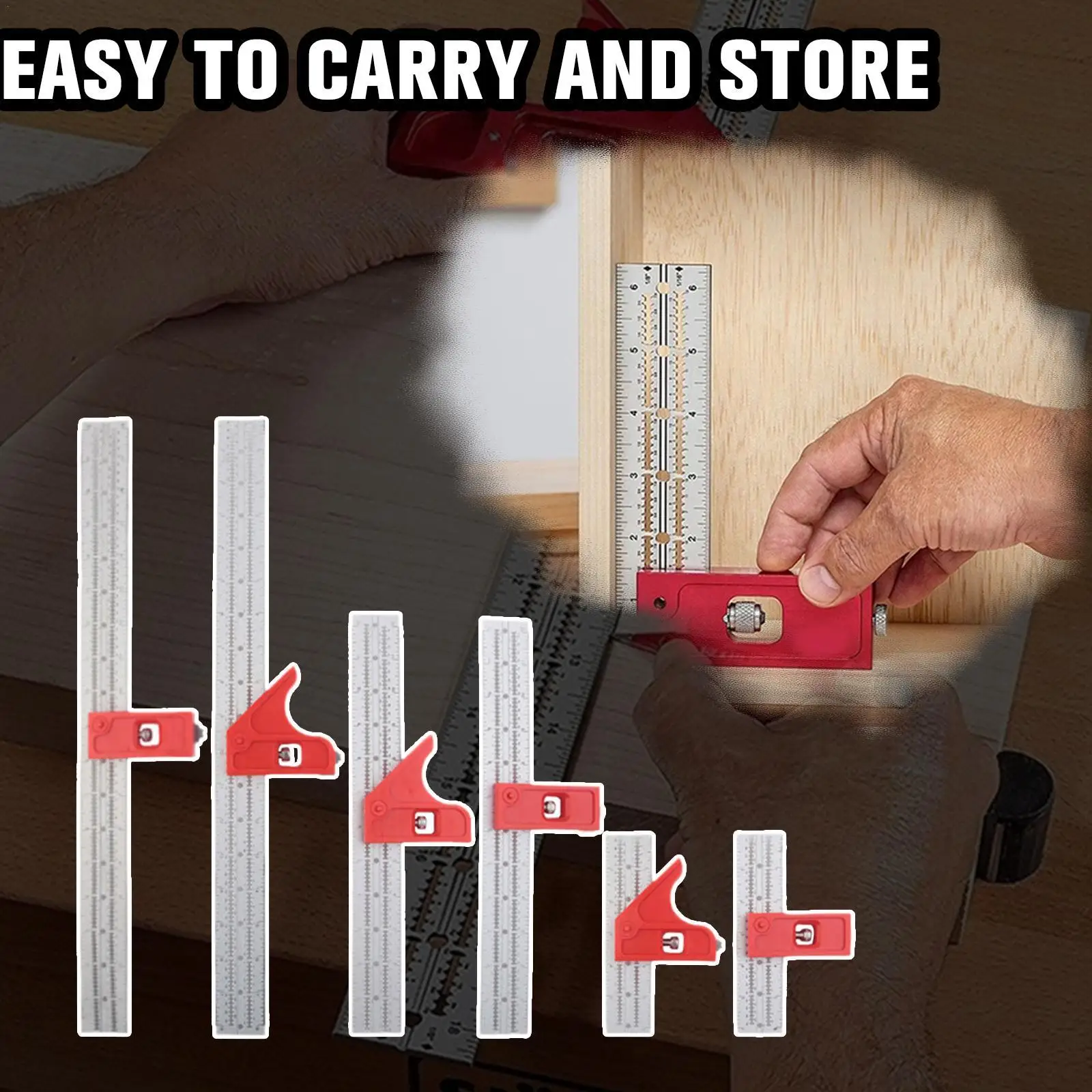 

6-18inch Multifunction Ruler For Carpentry, Carpentry, Woodworking