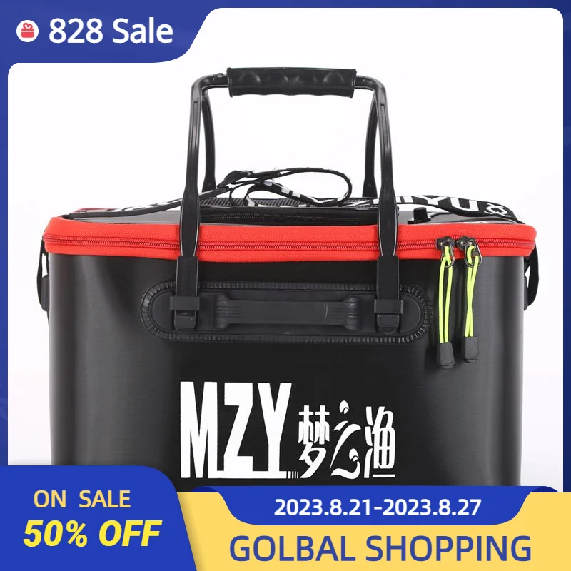 

Fishing Bucket Portable EVA Bag Collapsible Fishing Bucket Live Fish Box Bucket Oxygen Pump Outdoor Fishing Tackle Storage Bags