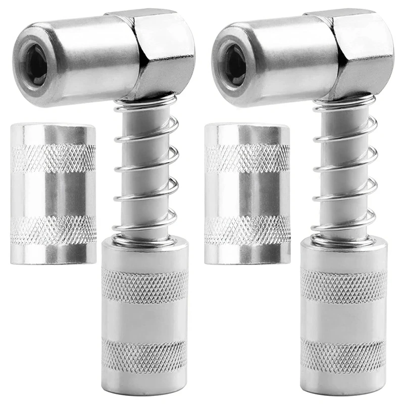 

4 Pieces 90 Degree Grease Coupler Adapter with Sleeves,3 Jaw Angle Grease Fitting Tool for Truck Auto or Industrial Use