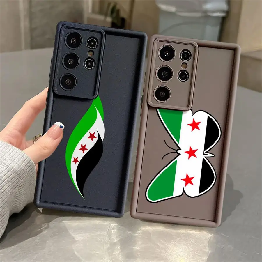 Чехол для телефона S-Syrias Flag Samsung Galaxy S20 S21 S24 S25 S22 S23 Plus Ultra FE Note 20 funda