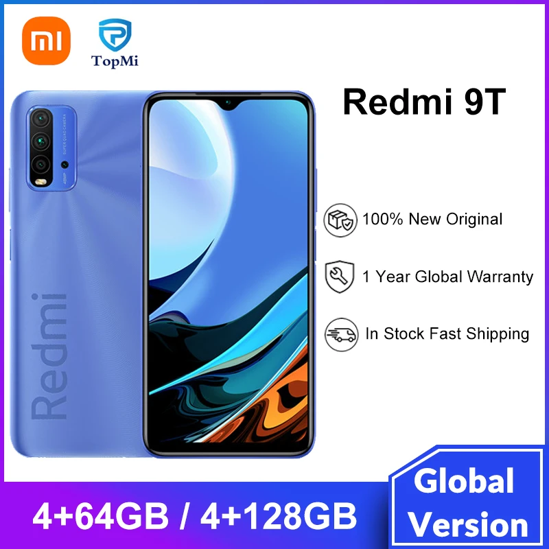 Xiaomi Redmi 9 T глобальная версия дюйма 64 ГБ/128 Гб ПЗУ экран мобильный телефон