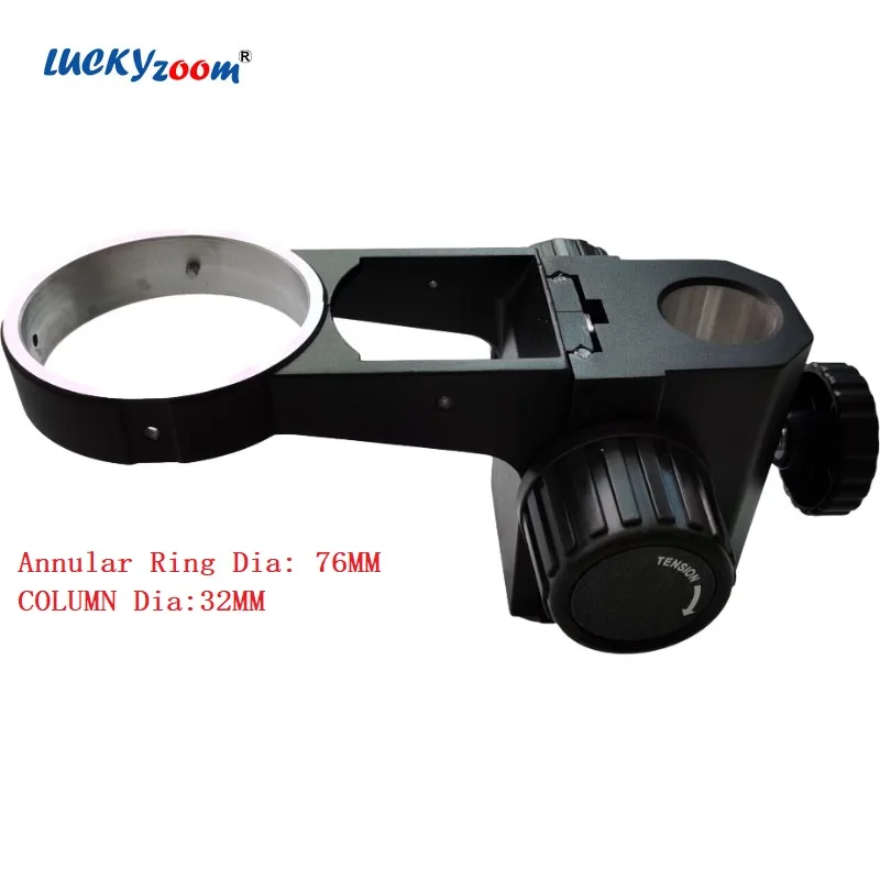 

Black 76MM Stereo Microscope Head Holder 32MM Column Adjustable Focus Arm For Binocular Trinocular Microscopio