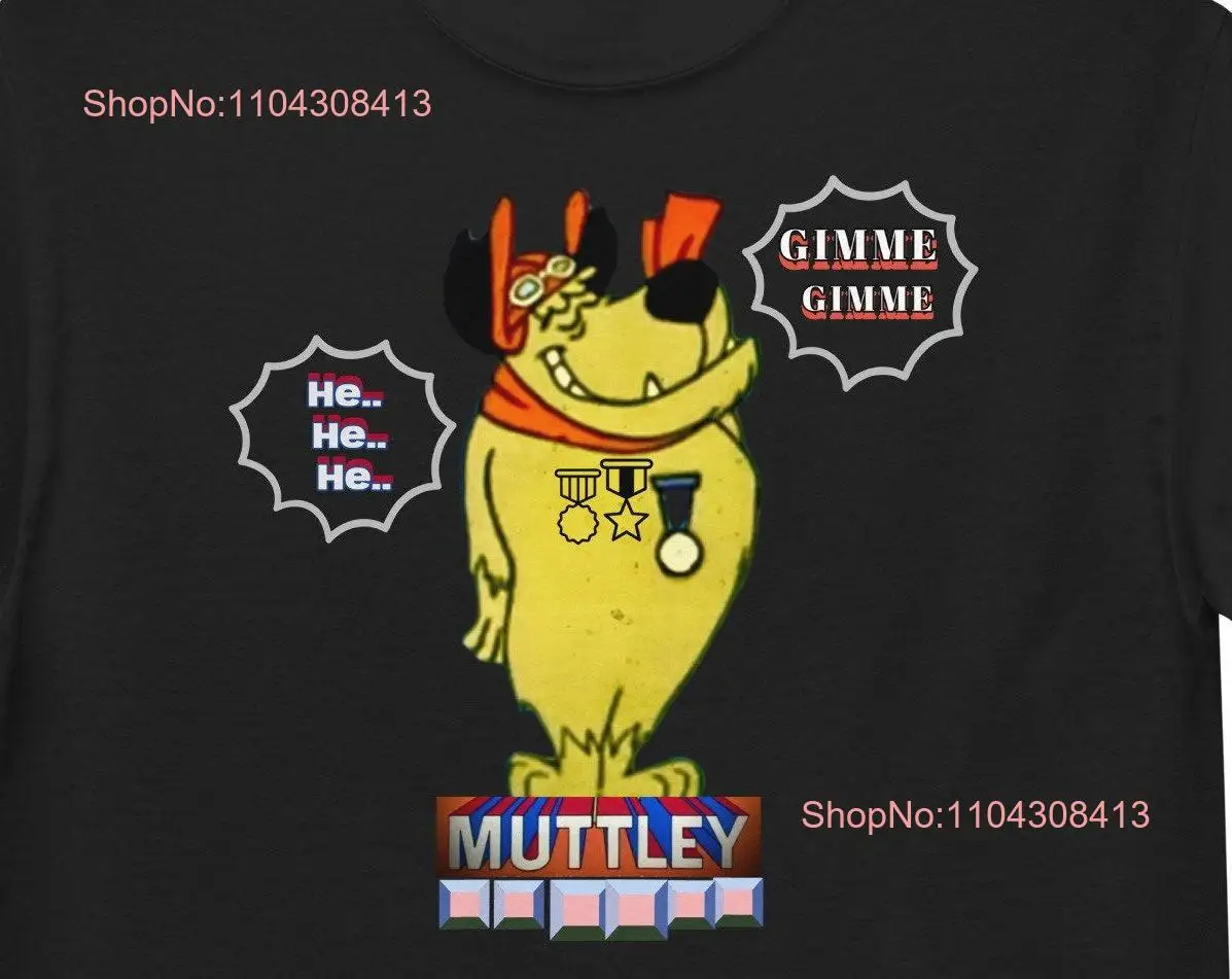 Футболка Mutley wacky Racers классического кроя с длинными или короткими рукавами