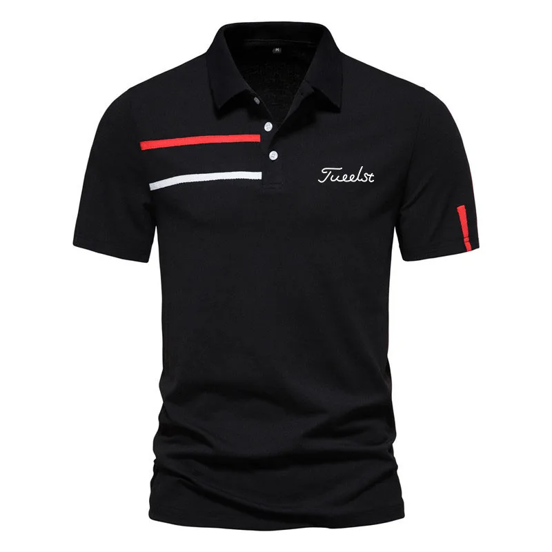 

American Brand Summer Casual Men's Polo Shirt High Quality Shirt Men's Clothes Short Sleeve Golf Sportswear Top