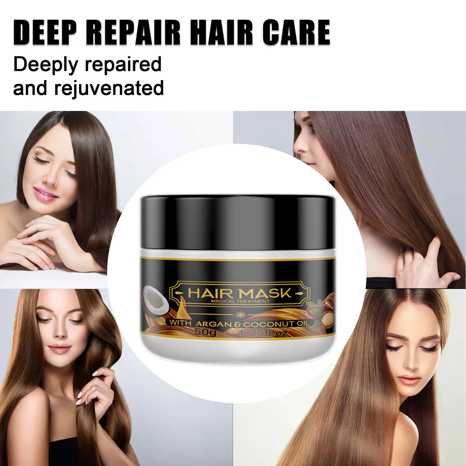 Масляная Кокосовая маска для волос Восстановление вьющихся повреждающие корни