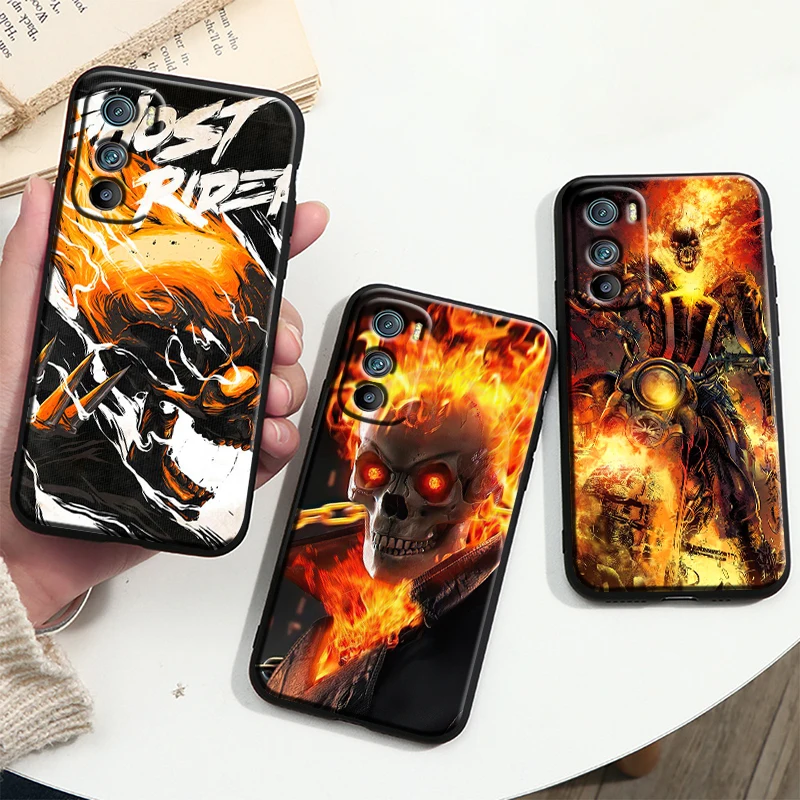 

Marvel Ghost Rider motorcycle For Motorola MOTO G9 G8 E7 E7i E6 Power Edge One Fusion Plus Lite Hyper Marco TPU Phone Case