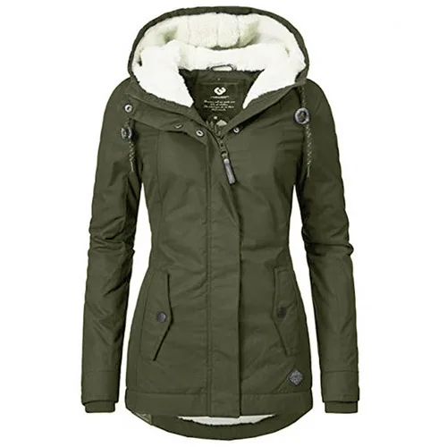 Autumn and winter 2022 cotton coat New cashmere cotton coat Lamb wool hooded cotton coat Women's cotton jacket