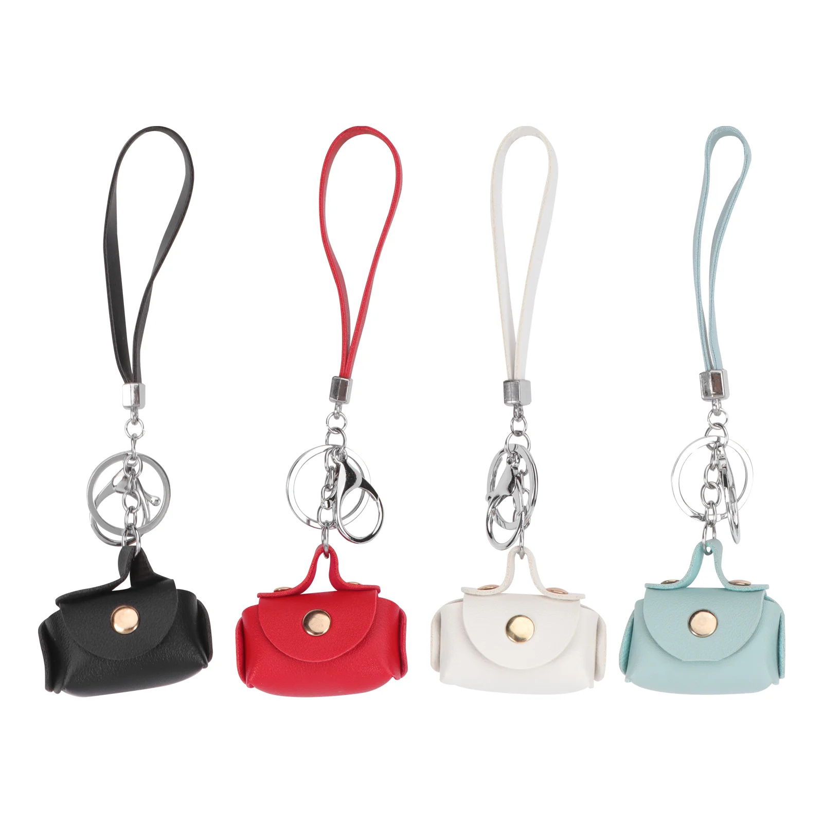 4 Pcs Keyrings Car Keys Small Bag Key Pendant Mininature Change Purse Handbag Mini Change Wallet