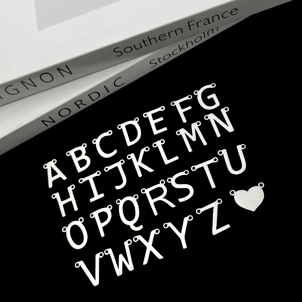 

20pcs Stainless Steel Gold-Plate Tiny Letter Charm Initial Charms Alphabet Beads Pendants Assorted for Bracelet Necklace Making