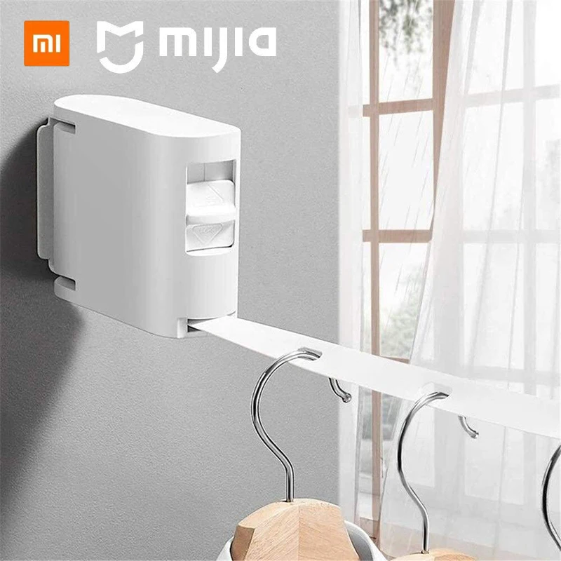 Невидимая Выдвижная мини-веревка для белья Xiaomi Mijia сушилка на балконе не требует