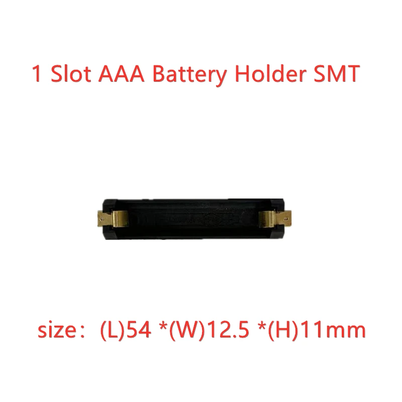 Фото 10 шт., держатель для батарей 1/2 слотов AAA SMD SMT, коробка для батарей 1, 2x AAA, чехол для батарей SMD SMT с булавками, сделай сам №3