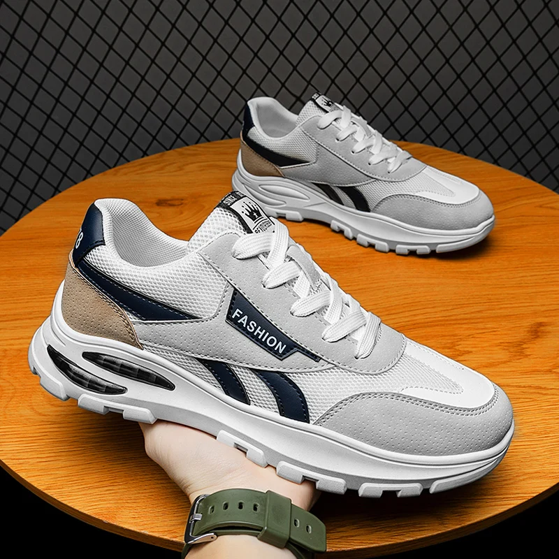 

Men's shoes new spring mesh breathable lace-up running shoes Men's fashion sports shoes Men's casual shoes Men's platform shoes