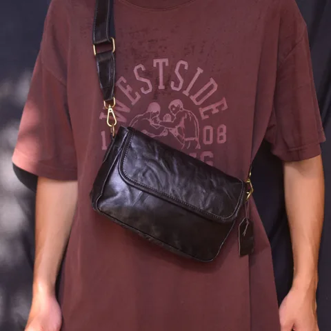 Новая Оригинальная простая маленькая сумка AETOO на одно плечо, кожаная сумка через плечо, Фотосумка с растительным дублением co