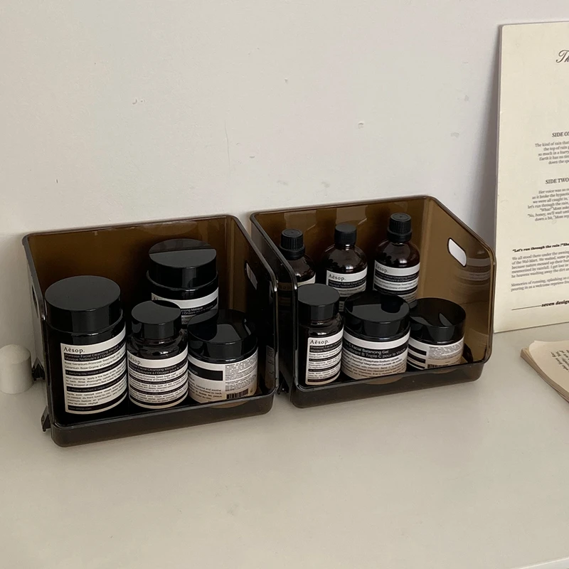 

Настольный стеллаж для хранения косметики коробка для хранения косметики полки для хранения прозрачный многофункциональный органайзер для всякой всячины полка