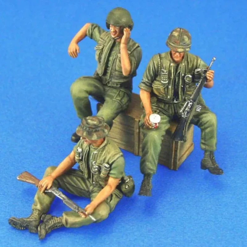 Фото Масштаб 1/35, литье под давлением, смоляный корпус, комплект модели для сборки, американский AFV Crew, набор в разобранном и неокрашенной военной фигурее №1