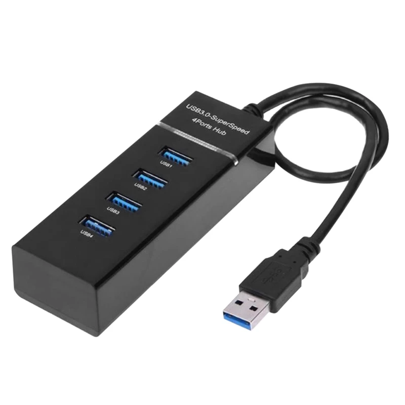 

High Speed USB 3.0 Hub 4 Port Splitter Adapter 5Gbps Portable for PC Laptop Ultrabook Notebook Tablet Computer