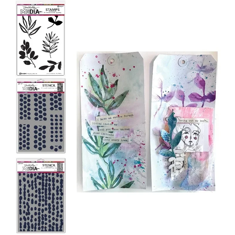 Листья металл гришные точки фон точечная лента палочки с вырубными штампами