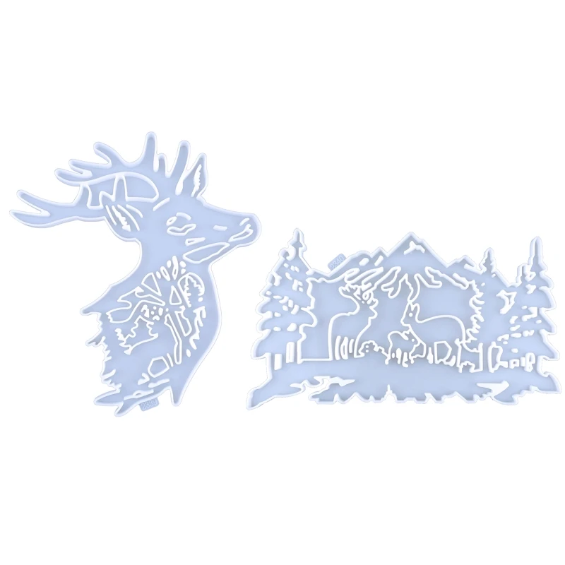 

Настенная силиконовая форма в виде оленя, Рождественская форма в форме лося, декоративная форма, подвеска «сделай сам»