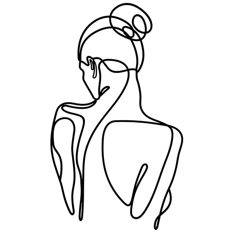 

Минималистичная Женская проволока, художественный декор, Абстрактная Металлическая женская форма, Настенный декор, Настенный декор, метал...