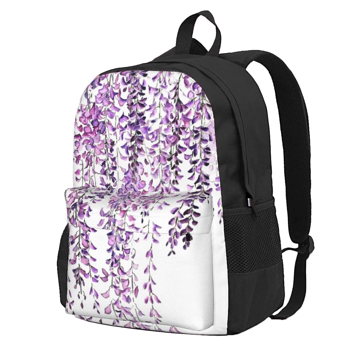 

Purple Wisteria In Bloom Shoulder Bag,Backpack Retro Portable Daily Nice gift Customizable