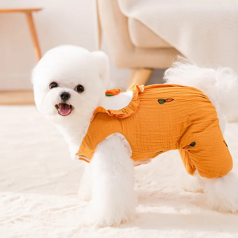 

Autumn and Winter Bottoming Shirt Teddy Clothing Than The Panda Mimi Boomerang Two-legged Clothes Small Puppy Pet Clothes