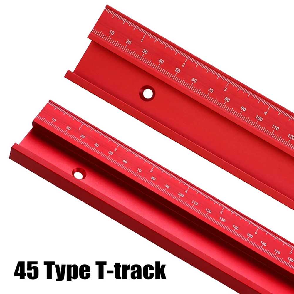 

1pcs 300/400/500/600mm 45 Type T-Track T-slot Miter Track Aluminum Alloy Fixture For Router Table Tablesaws Accessories