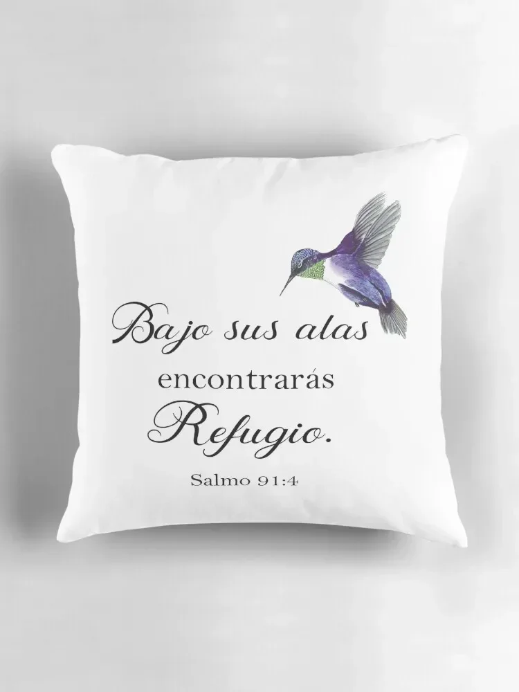 Полиэстерная наволочка Bajo sus alas encontraras refugio 30x30/40x40/45x45 см