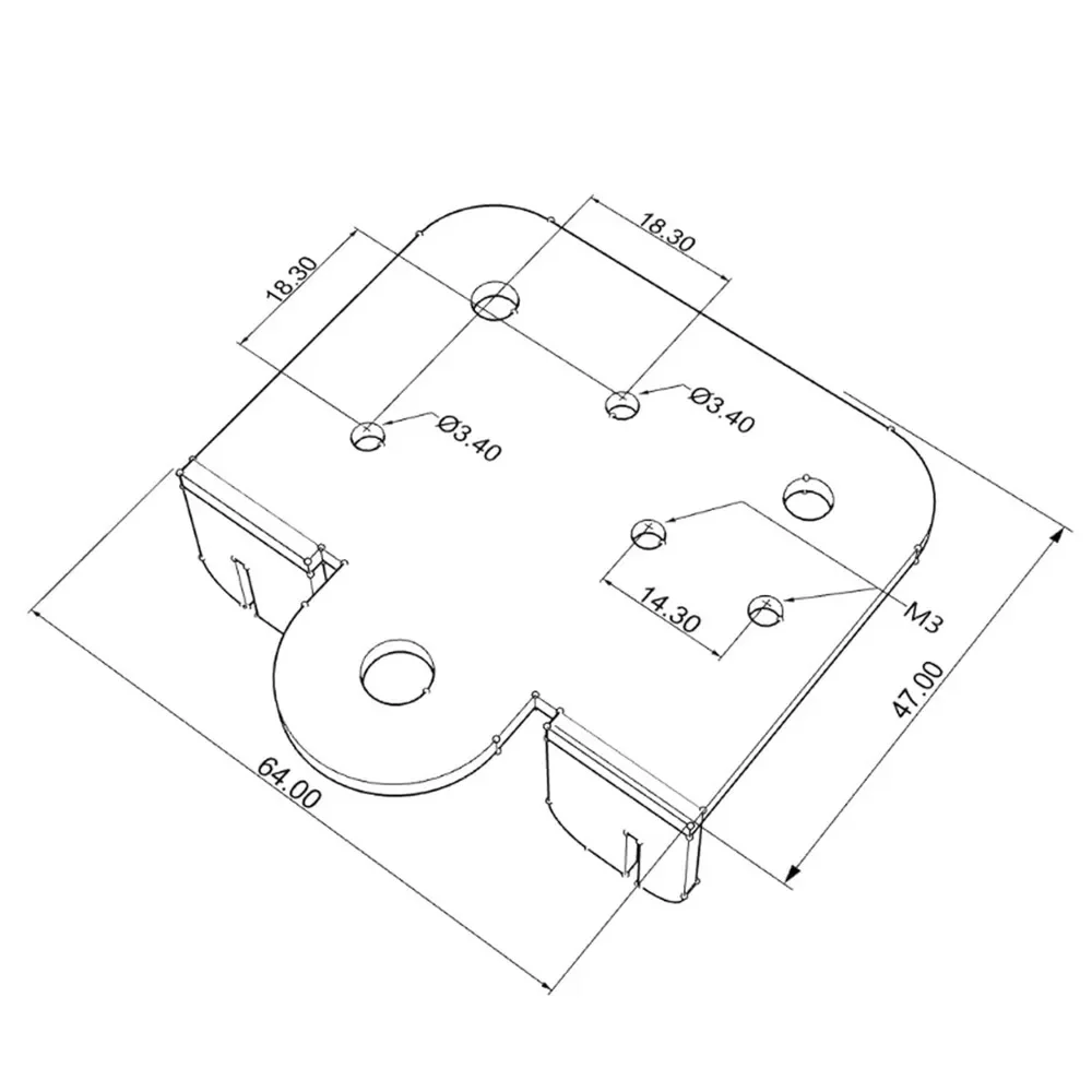 Задняя опорная пластина экструдера с кареткой по оси X и крышкой вентилятора для