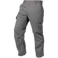men pants solid color mid waist wear resistant multi pockets summer trousers waterproof wear resistant casual cargo pants