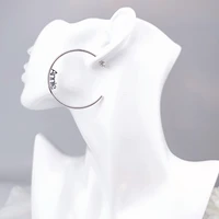 custom name letter women fashion trend earrings personalized lady c shape stainless steel earrings jewelry gift pendientes mujer