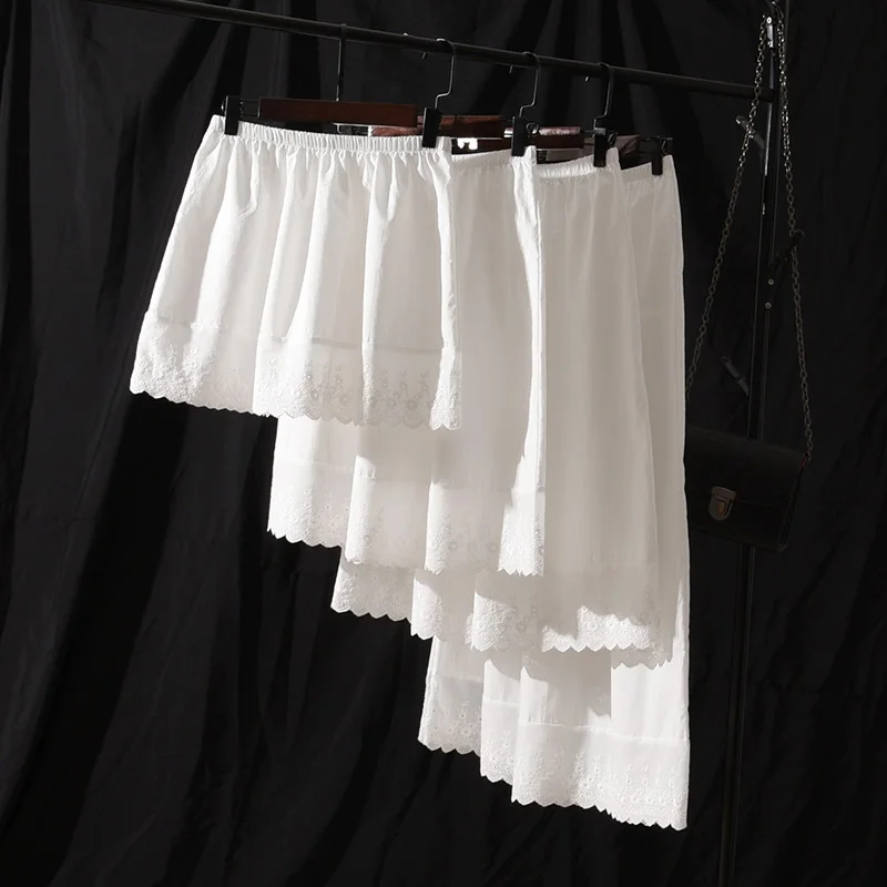 

2022 Women's New Cotton Anti-penetration Anti-glare Mid-length Hanfu Single-layer Inner Bottoming Skirt