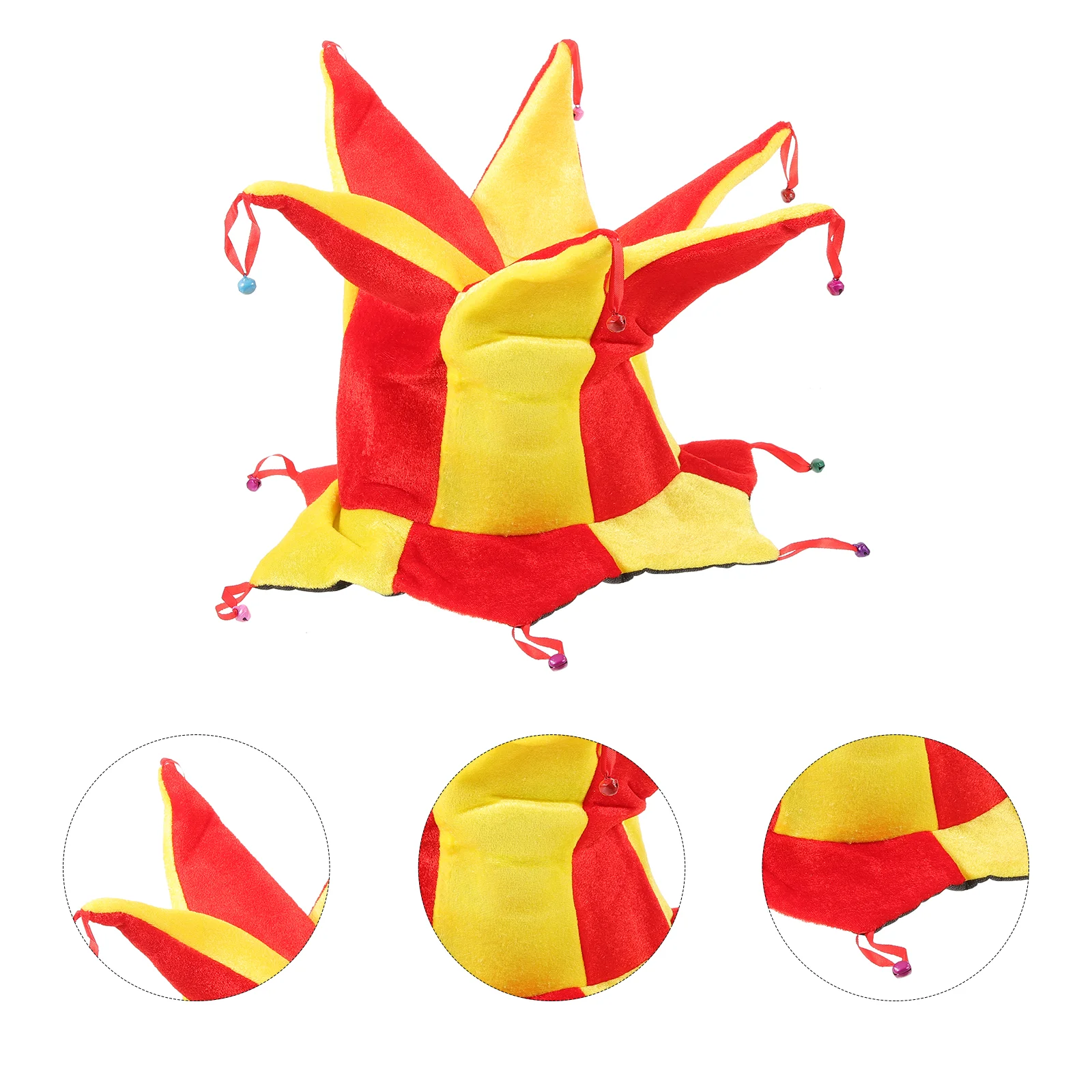 

Adults Clown Hat For Men Circus Hats Women Mardi Gras Accessories Cosplay Carnival Costume Fabric