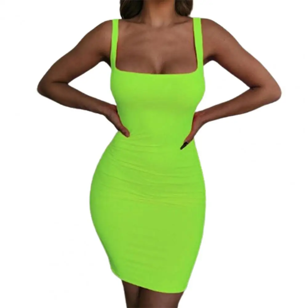 

New Fashion 2023 Summer Casual Sexy Solid Color Waist Waist Women's Dress Elegant Dresses for Women Female Clothing Outfits