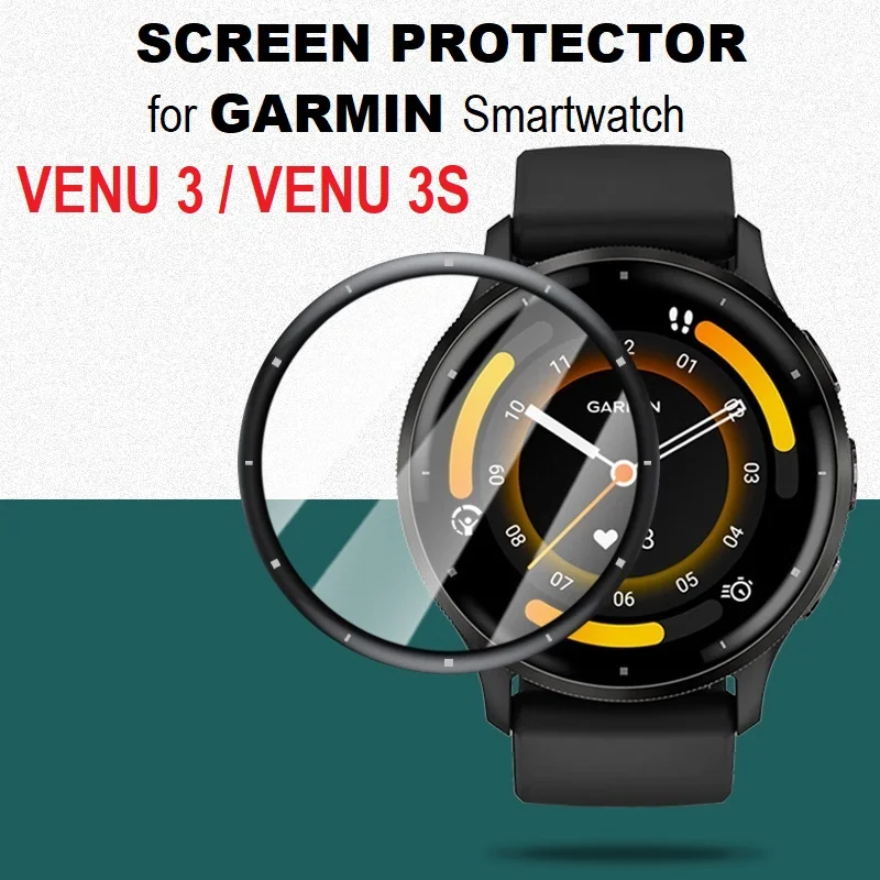 3 шт. 3D Защитная пленка для экрана с изогнутыми краями умных часов Garmin шнур