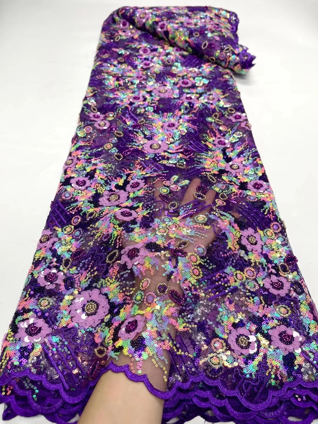 

Новейшая африканская кружевная ткань высокого качества, кружевная вышивка, нигерийский французский тюль с блестками, кружевная ткань для свадьбы