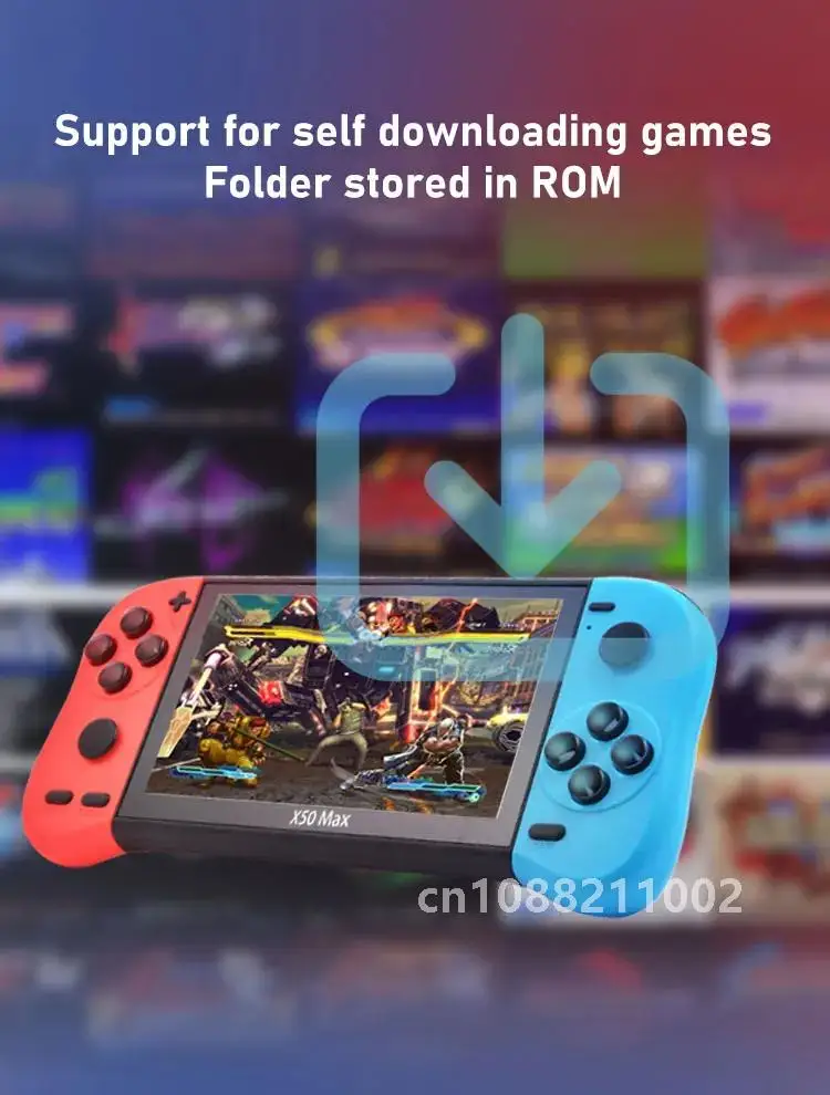 Портативная игровая консоль VILCORN X50 MAX для PS1 ретро-игры детский игровой плеер GBA/SNES