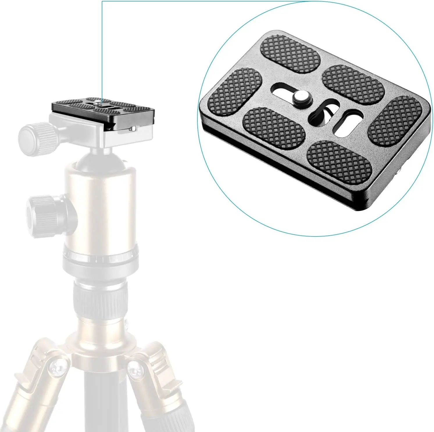 Универсальная БЫСТРОРАЗЪЕМНАЯ пластина Neewer PU60 совместимая с Arca RRS Manfrotto Gitzo Benro