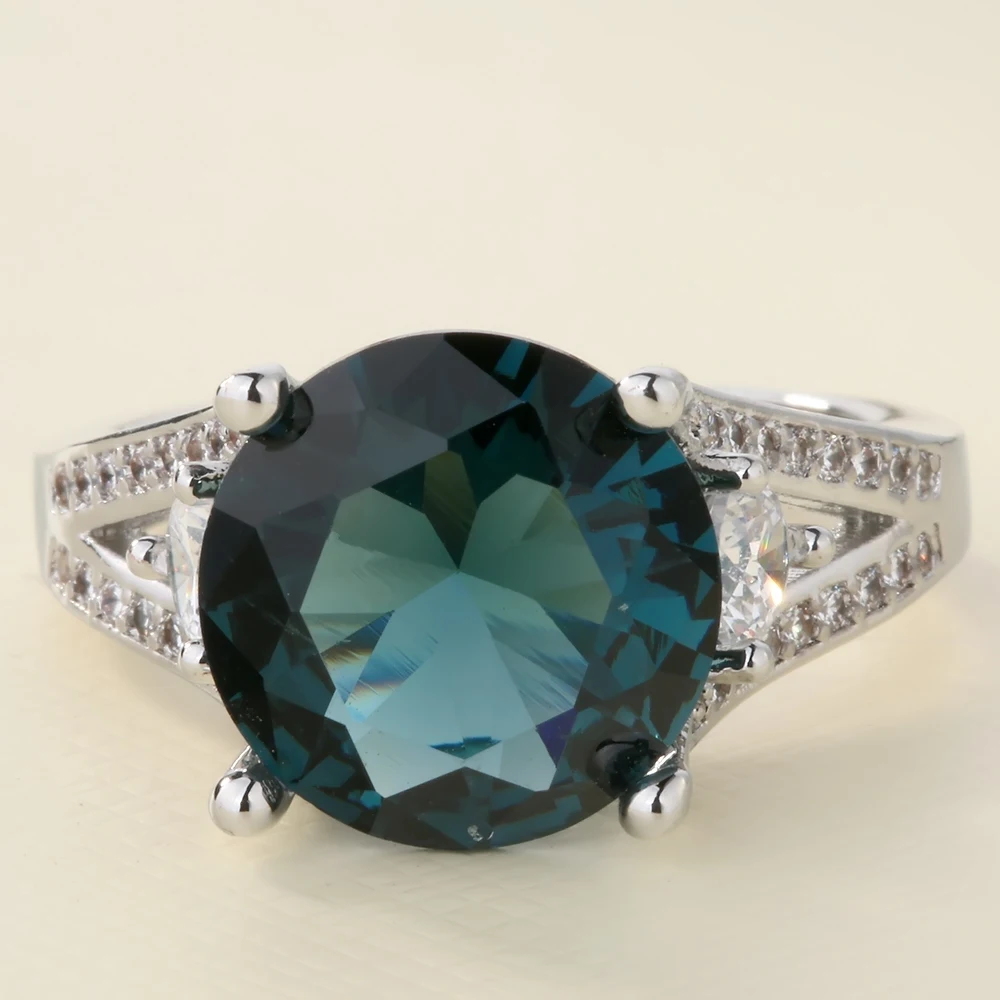 

MISANANRYNE Exquisite Engagement Rings for Women Fashion Zircon Crystal Ring Anniversary Bridal Wedding Jewelry 925 Silver Rings