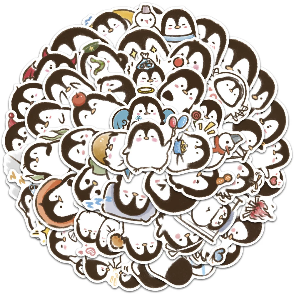 

10/30/50PCS Cute Little Penguin Kids Cartoon Stickers for Toys Luggage Laptop IPad Gift Skateboard Car Fridge Sticker Wholesale