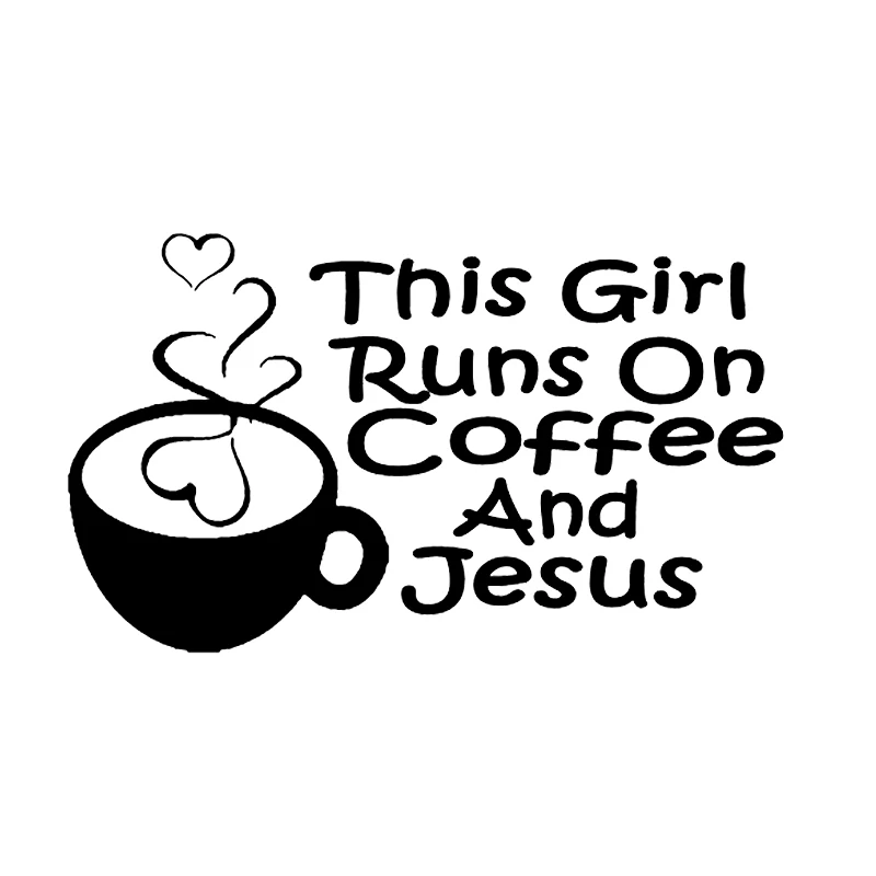 

11,1*6,5 см, эта девушка работает на кофе, новинка, Лидер продаж, Современная наклейка, заднее окно, Виниловая наклейка