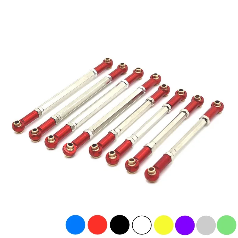 

Набор металлических звеньев для автомобиля MN128 MN86 MN86S MN86K MN86KS MN G500, 8 шт., комплект звеньев тягового стержня 1/12, детали для модернизации радиоуправляемого автомобиля, аксессуары