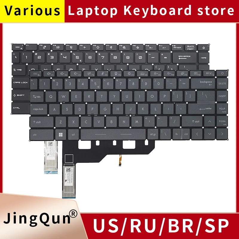 

US Russian Laptop Keyboard For MSI GS66 GE66 P66 GP66 Stealth NSK-FFBBN FFABN V19422EK1 V194222AK1 9Z.NJ2BN.A1D RGB Backlight