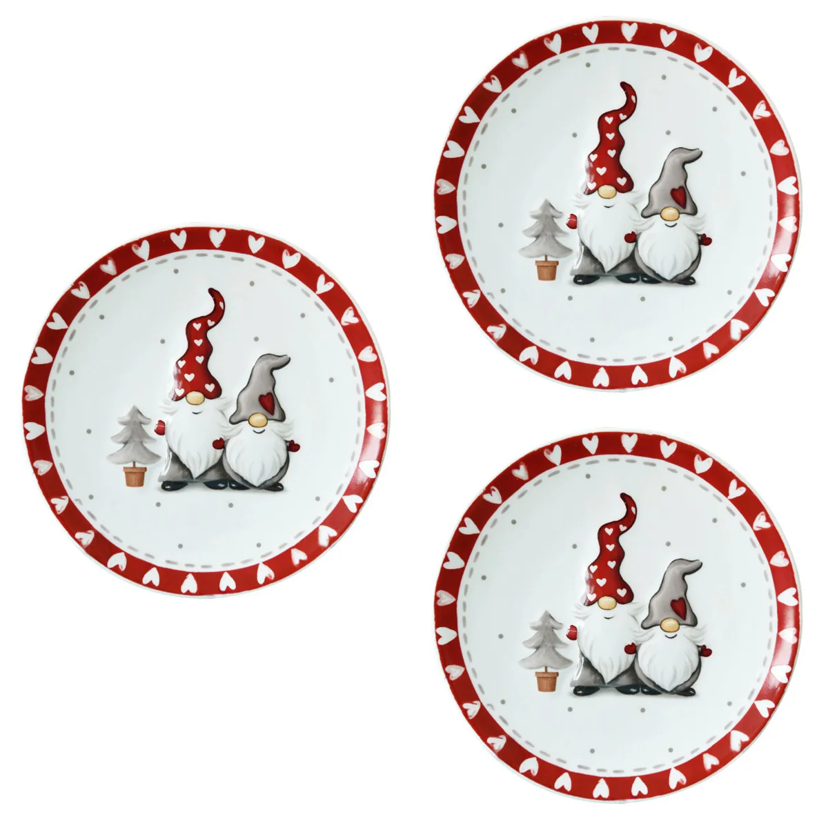

Plate Christmas Ceramic Plates Serving Fruit Dish Porcelain Tray Platter Snack Dinnerware Dessert Party Dinner Appetizer