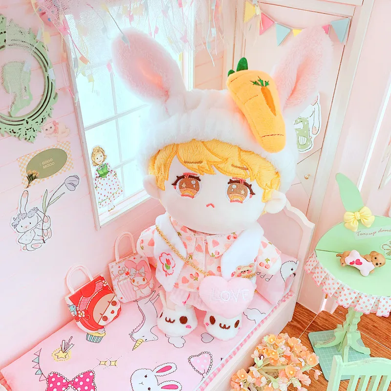 

20CM Yellow hair dolls Cute bodysuit Dress Clothing suit for EXO Doll Handmade Doll Clothes DollS Accessories Gift clothes