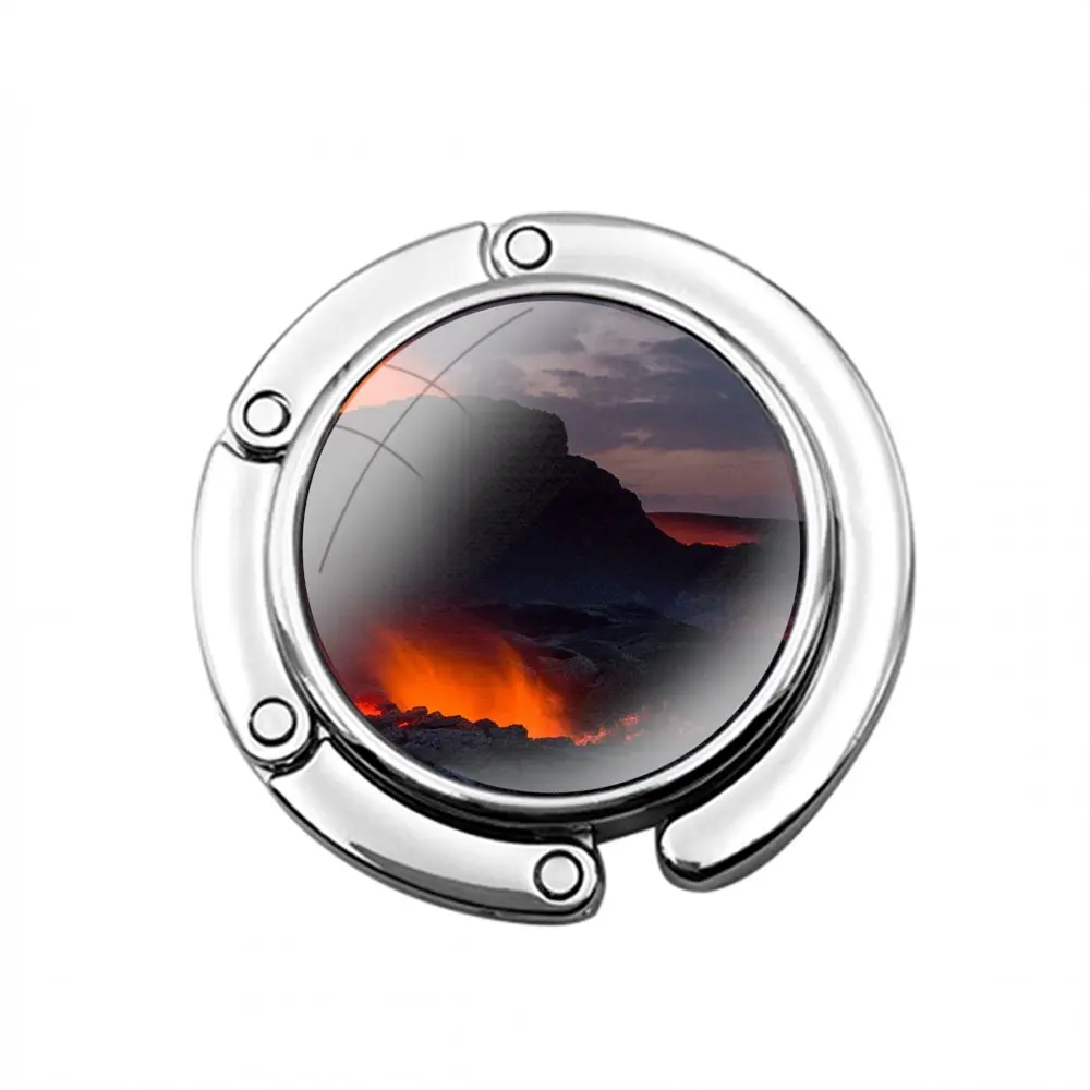 Женский складной крючок-Кошелек с изображением чудеса природы вулкана