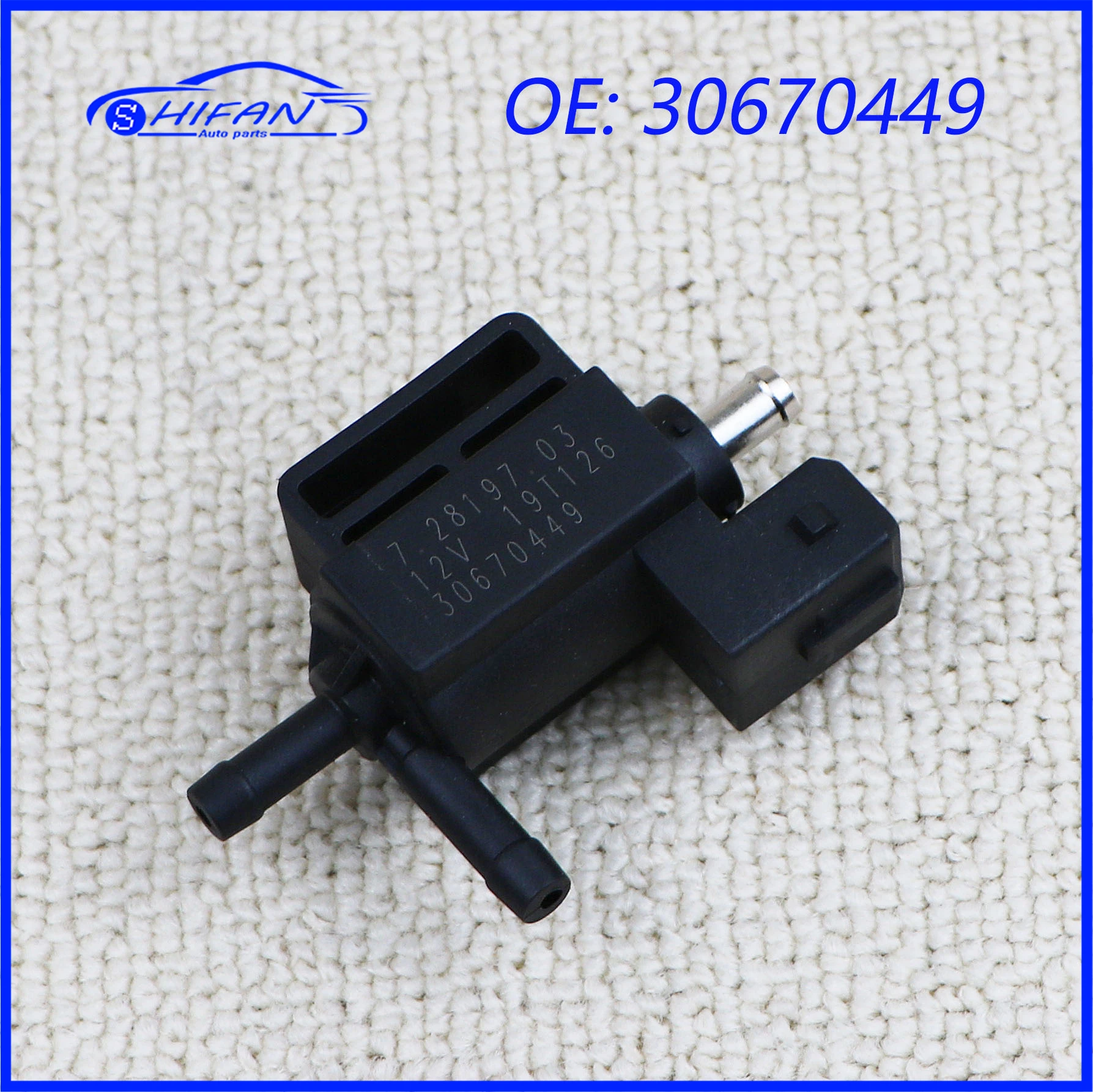 

30670449 Car Turbocharger Boost Pressure Solenoid Valve For Volvo S60 S40 V50 C30 C70 V60 For Ford Focus Mondeo Kuga 9465528