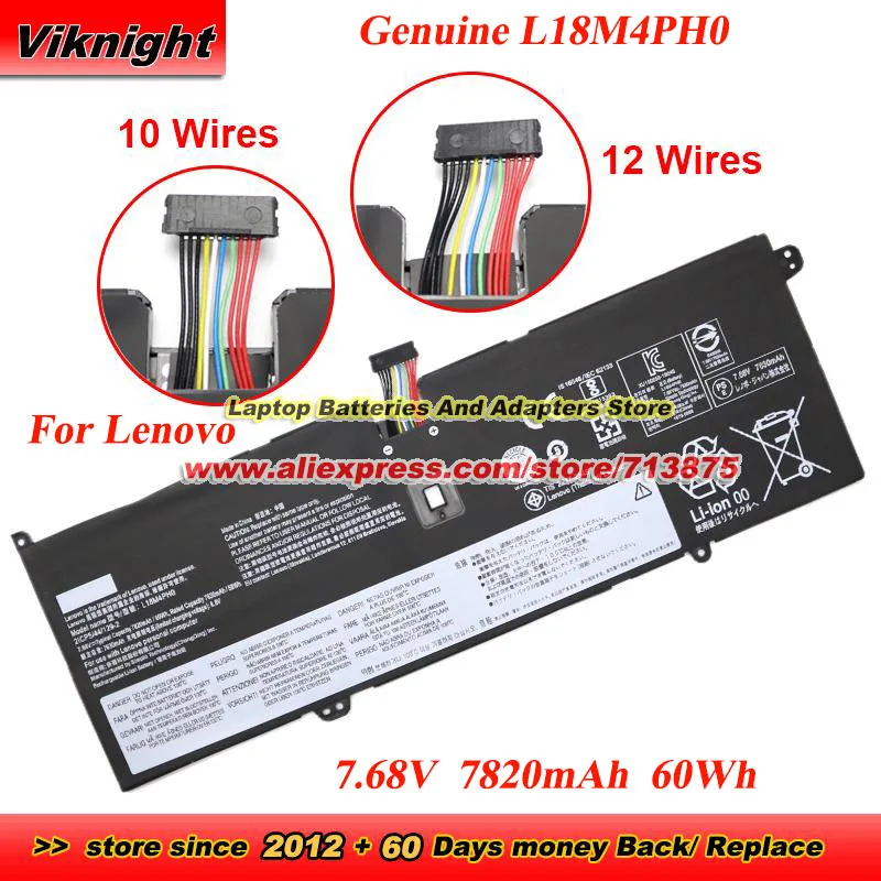 Оригинальный аккумулятор L18M4PH0 L18C4PH0 5B10T11586 для Lenovo Yoga C940 81Q9 серии 5B10T11585 5B10W67374 7 68 В