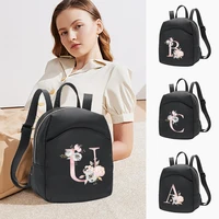 women mini backpack shoulders samll school bag for girl crossbody bag pink flower letter series pattern travel book bag designer